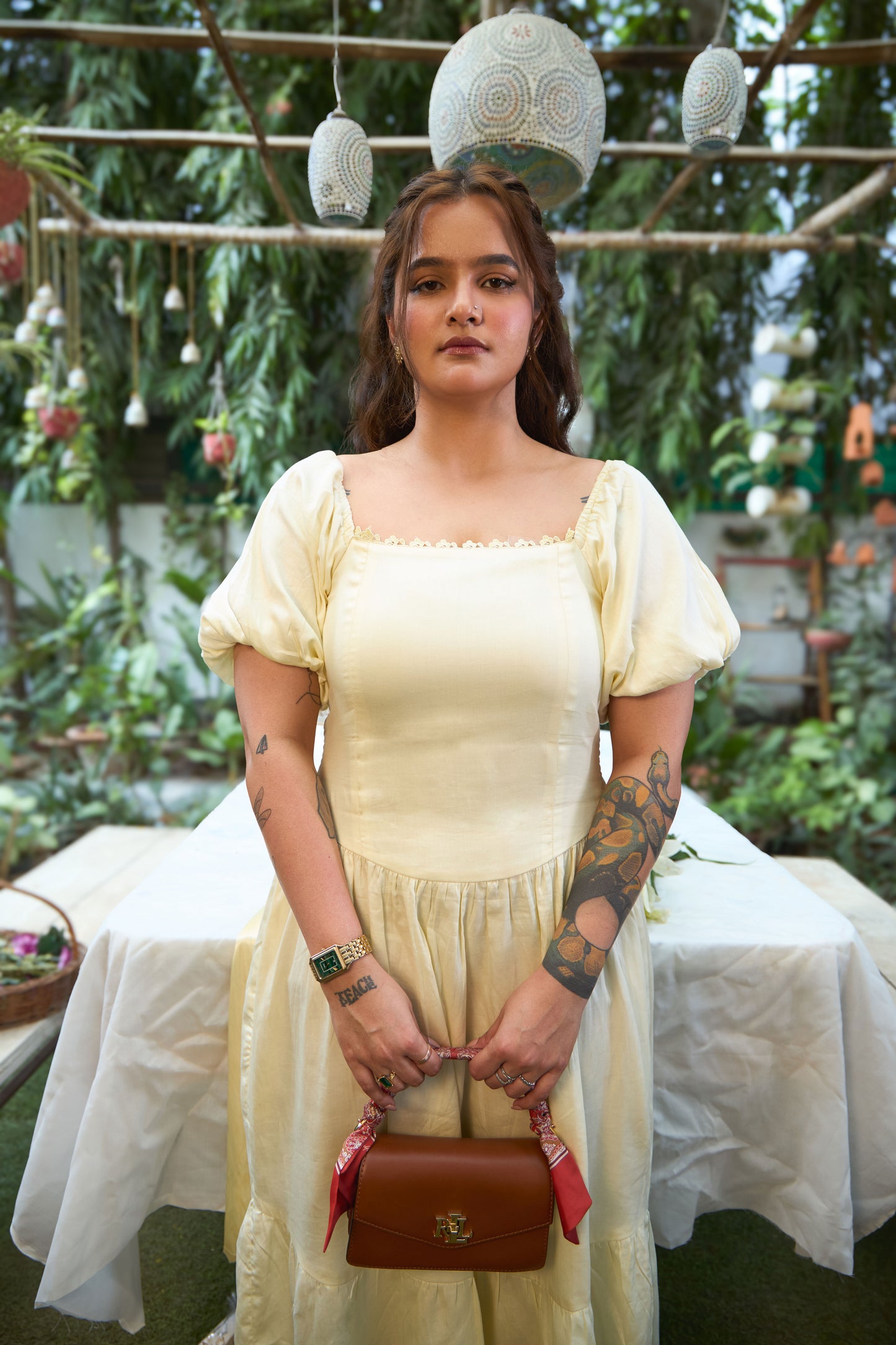SYKA Lira Butter Yellow Maxi Dress