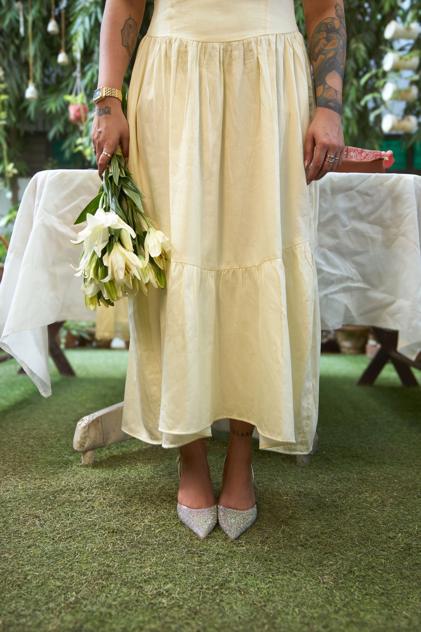 SYKA Lira Butter Yellow Maxi Dress
