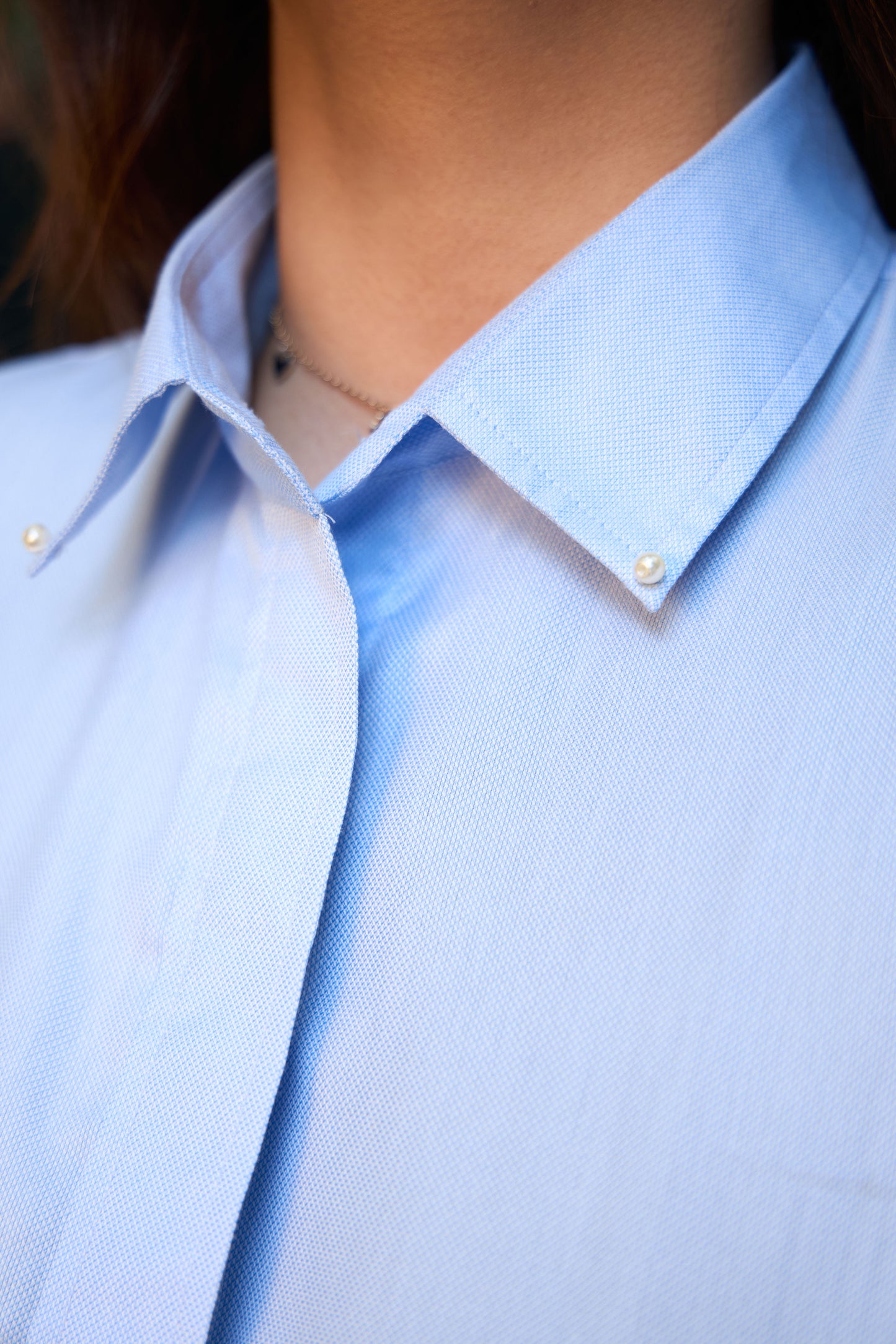 SYKA Oxford Blue Tie Long Shirt