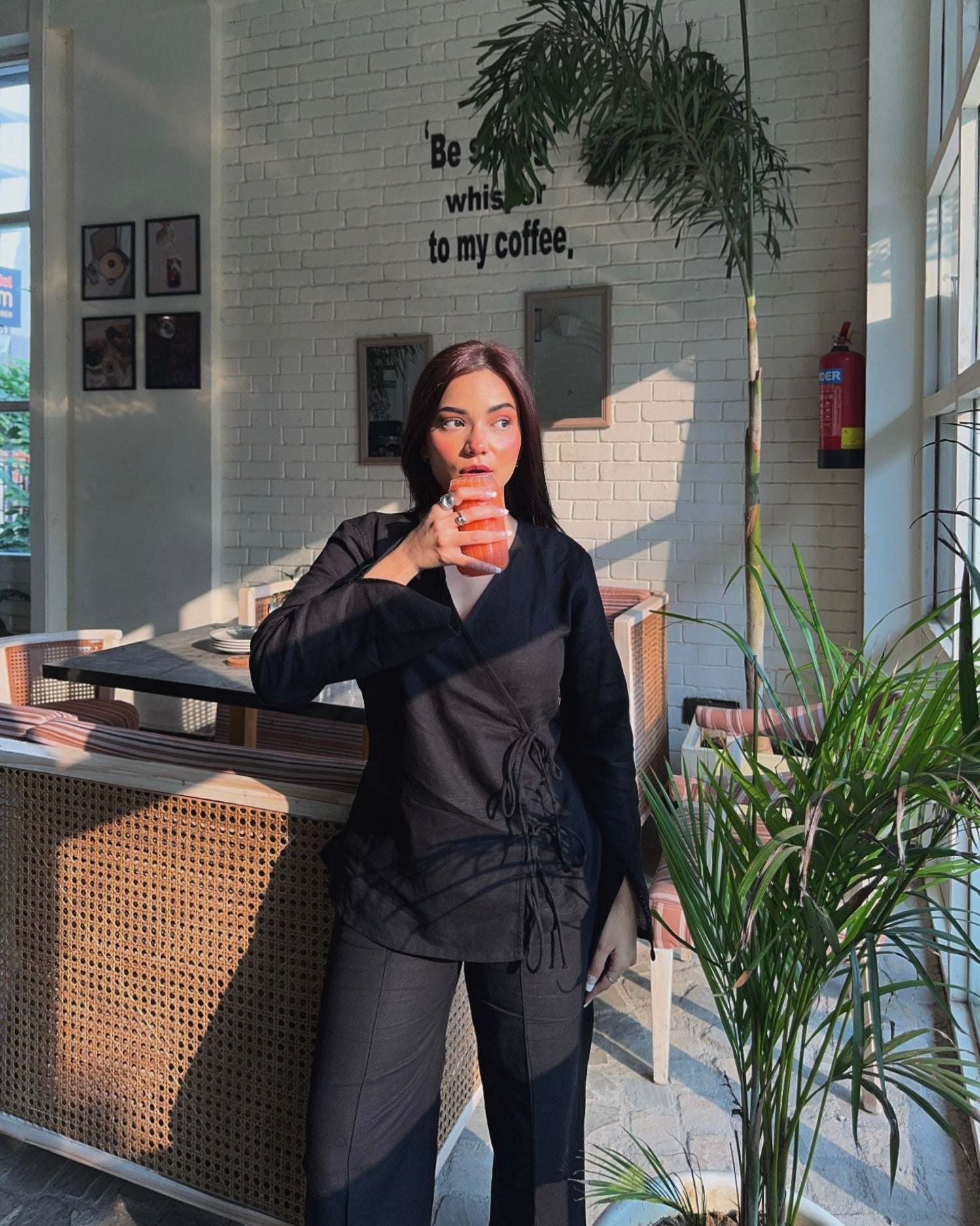 black linen co ord set